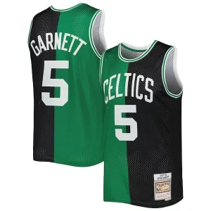 Práctico Único Estupendo Kevin Garnett Boston Celtics Hardwood Classics 2007/08 Split Swingman Jersey Black/Kelly Green  para los verdaderos seguidores