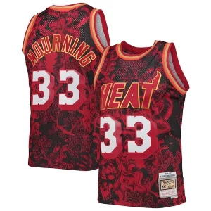 Encantador Alonzo Mourning Miami Heat Hardwood Classics 1996/97 Lunar New Year Swingman Jersey Red  para los verdaderos seguidores