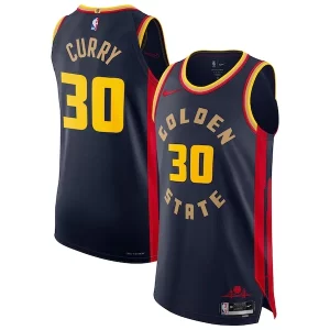 Robusto Stephen Curry Golden State Warriors Nike 2024/25 Authentic Player Jersey City Edition Navy  para los verdaderos seguidores