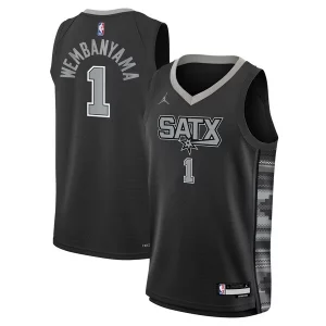 Atractivo Delicioso Clásico Victor Wembanyama San Antonio Spurs Jordan Brand Youth Swingman Jersey Statement Edition Black  para los verdaderos seguidores