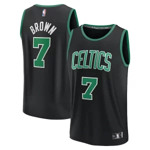 Duradero Resistente Jaylen Brown Boston Celtics Youth Fast Break Replica Player Jersey Statement Edition Black  para los verdaderos seguidores