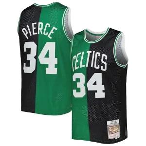 Cool Atractivo Paul Pierce Boston Celtics Hardwood Classics 2007/08 Split Swingman Jersey Black/Kelly Green  para los verdaderos seguidores