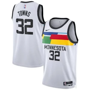 Maravilloso Karl Anthony Towns Minnesota Timberwolves Nike Unisex 2022/23 Swingman Jersey City Edition White  para los verdaderos seguidores