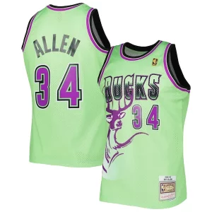 Fácil de llevar Cool Ray Allen Milwaukee Bucks 1996 97 Hardwood Classics Reload 3.0 Swingman Jersey Green  para los verdaderos seguidores