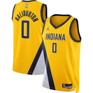 Robusto Tyrese Haliburton Indiana Pacers Jordan Brand Unisex Swingman Jersey Statement Edition Gold  para los verdaderos seguidores