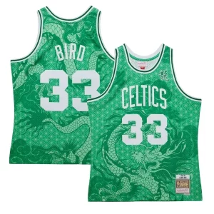 Lujoso Larry Bird Boston Celtics 1985/86 Hardwood Classics Asian Heritage 6.0 Swingman Throwback Player Jersey Kelly Green  para los verdaderos seguidores