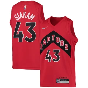 Resistente Pascal Siakam Toronto Raptors Nike Youth 2021/22 Diamond Swingman Jersey Icon Edition Red  para los verdaderos seguidores