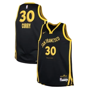 Práctico Encantador Resistente Stephen Curry Golden State Warriors Nike Youth Swingman Replica Jersey City Edition Black  para los verdaderos seguidores