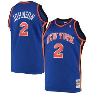 Robusto Larry Johnson New York Knicks 1998/99 Big & Tall Hardwood Classics Swingman Jersey Blue  para los verdaderos seguidores