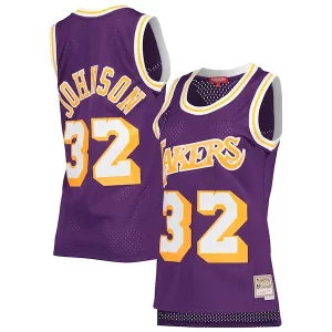 Resistente Magic Johnson Los Angeles Lakers Women's Hardwood Classics 1984/85 Swingman Jersey Purple  para los verdaderos seguidores