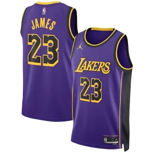 Hermoso Sofisticado Exquisito LeBron James Los Angeles Lakers Jordan Brand Unisex Swingman Jersey Statement Edition Purple  para los verdaderos seguidores