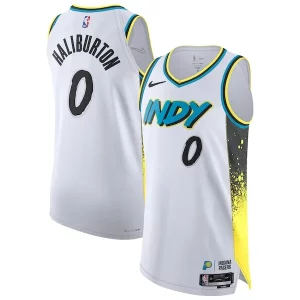 Delicioso Comodo Increíble Tyrese Haliburton Indiana Pacers Nike 2024/25 Authentic Player Jersey City Edition White  para los verdaderos seguidores
