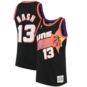 Moderno Increíble Práctico Steve Nash Phoenix Suns 1996/97 Hardwood Classics Swingman Jersey Black  para los verdaderos seguidores