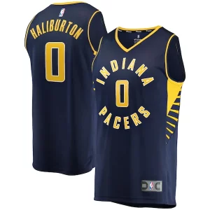 Versátil Tyrese Haliburton Indiana Pacers Fast Break Replica Jersey Icon Edition Navy  para los verdaderos seguidores