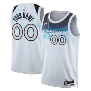 Exquisito Minnesota Timberwolves Nike Unisex 2024/25 Custom Swingman Jersey City Edition White  para los verdaderos seguidores
