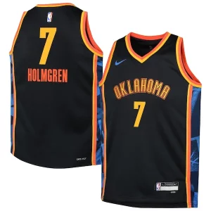 Bonito Original Chet Holmgren Oklahoma City Thunder Nike Youth 2024/25 Swingman Player Jersey City Edition Black  para los verdaderos seguidores