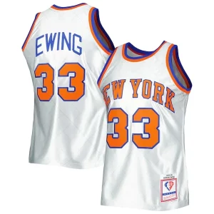 Resistente Exquisito Patrick Ewing New York Knicks 1985/86 Hardwood Classics 75th Anniversary Swingman Jersey Platinum  para los verdaderos seguidores