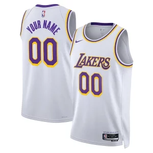 Perfecto Bonito Los Angeles Lakers Nike Unisex Swingman Custom Jersey White Association Edition  para los verdaderos seguidores