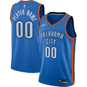 Bonito Magnífico Oklahoma City Thunder Nike Swingman Custom Jersey Blue Icon Edition  para los verdaderos seguidores