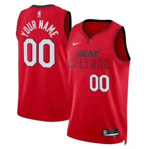 Delicioso Miami Heat Nike Unisex 2024/25 Custom Swingman Jersey City Edition Red  para los verdaderos seguidores