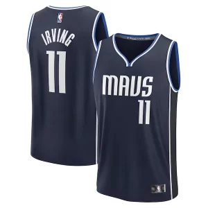Lujoso Fácil de llevar Elegante Kyrie Irving Dallas Mavericks Fast Break Replica Player Jersey Statement Edition Navy  para los verdaderos seguidores