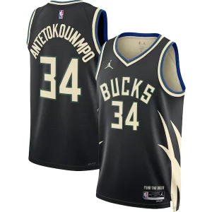 Perfecto Giannis Antetokounmpo Milwaukee Bucks Jordan Brand Unisex Swingman Jersey Statement Edition Black  para los verdaderos seguidores