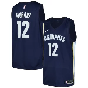 Cool Lujoso Fantástico Ja Morant Memphis Grizzlies Nike Swingman Player Jersey Icon Edition Navy  para los verdaderos seguidores