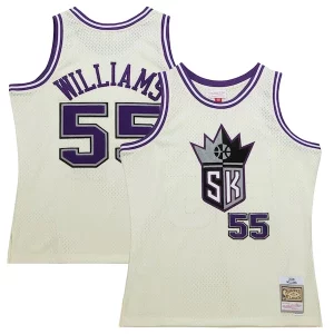 Cool Hermoso Increíble Jason Williams Sacramento Kings Chainstitch Swingman Jersey Cream  para los verdaderos seguidores