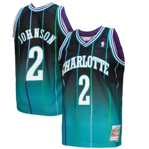 Estupendo Ideal Larry Johnson Charlotte Hornets 1992/93 Hardwood Classics Fadeaway Swingman Player Jersey Teal/Black  para los verdaderos seguidores