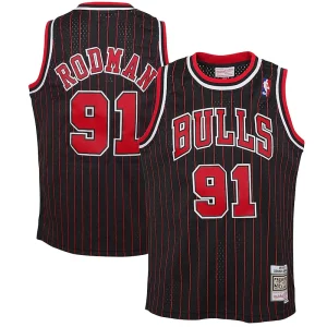 Exquisito Hermoso Versátil Dennis Rodman Chicago Bulls Youth 1995/96 Hardwood Classics Swingman Jersey Black  para los verdaderos seguidores