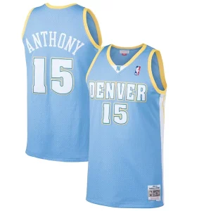Fácil de llevar Clásico Carmelo Anthony Denver Nuggets Hardwood Classics Swingman Jersey Light Blue  para los verdaderos seguidores