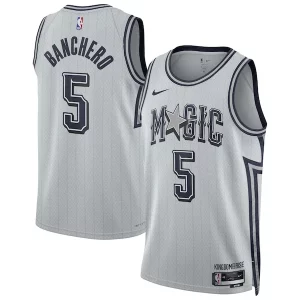 Perfecto Resistente Bonito Paolo Banchero Orlando Magic Nike Unisex 2024/25 Swingman Player Jersey City Edition Silver  para los verdaderos seguidores