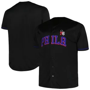 Único Exquisito Resistente Philadelphia 76ers Profile Big & Tall Pop Jersey Black  para los verdaderos seguidores