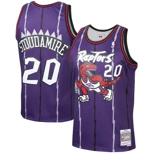 Comodo Estupendo Genial Damon Stoudamire Toronto Raptors 1995/96 Hardwood Classics Swingman Jersey Purple  para los verdaderos seguidores