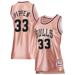 Genial Comodo Duradero Scottie Pippen Chicago Bulls Women's 75th Anniversary Rose Gold 1997 Swingman Jersey Pink  para los verdaderos seguidores