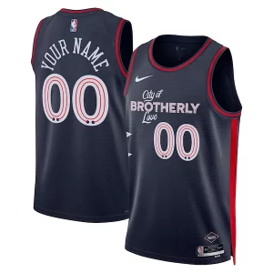 Hermoso Philadelphia 76ers Nike Unisex 2023/24 Custom Swingman Jersey Navy City Edition  para los verdaderos seguidores