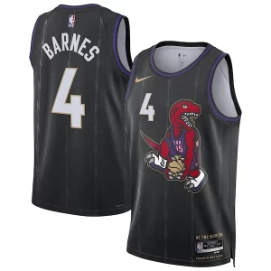Único Scottie Barnes Toronto Raptors Nike Unisex 2024/25 Swingman Player Jersey City Edition Black  para los verdaderos seguidores