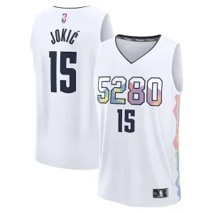 Chulo Increíble Nikola Jokic Denver Nuggets Youth 2024/25 Fast Break Player Jersey City Edition White  para los verdaderos seguidores
