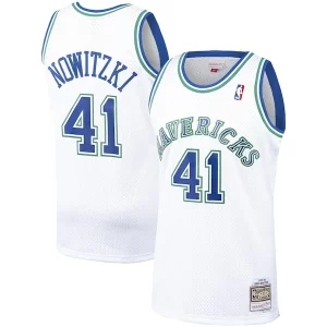 Maravilloso Resistente Dirk Nowitzki Dallas Mavericks 1998/99 Hardwood Classics Swingman Jersey White  para los verdaderos seguidores