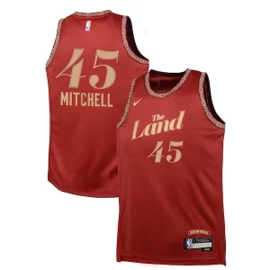 Delicioso Cool Donovan Mitchell Cleveland Cavaliers Nike Youth Swingman Replica Jersey City Edition Wine  para los verdaderos seguidores