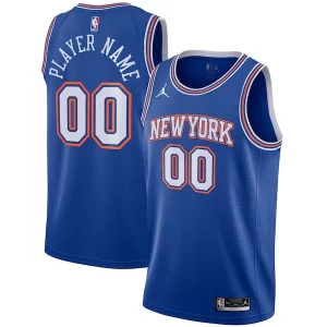 Increíble Moderno Elegante New York Knicks Jordan Brand Swingman Custom Jersey Statement Edition Blue  para los verdaderos seguidores