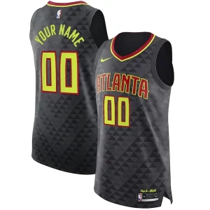 Encantador Atlanta Hawks Nike Authentic Custom Jersey Black Icon Edition  para los verdaderos seguidores