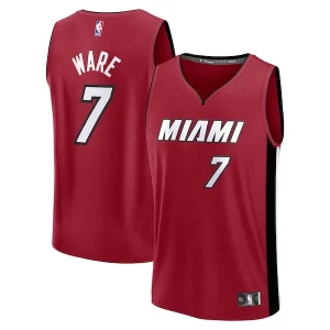 Atractivo Único Kel'el Ware Miami Heat Youth Fast Break Player Jersey Statement Edition Red  para los verdaderos seguidores
