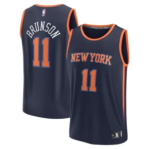 Duradero Increíble Lujoso Jalen Brunson New York Knicks Youth Fast Break Replica Player Jersey Statement Edition Navy  para los verdaderos seguidores