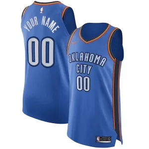 Hermoso Exquisito Oklahoma City Thunder Nike Authentic Custom Jersey Blue Icon Edition  para los verdaderos seguidores