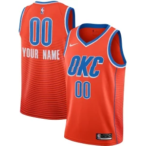 Ideal Oklahoma City Thunder Jordan Brand Swingman Custom Jersey Statement Edition Orange  para los verdaderos seguidores
