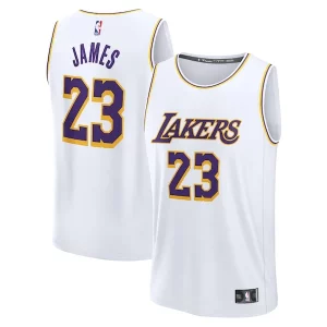 Sofisticado LeBron James Los Angeles Lakers Youth Fast Break Replica Player Jersey Association Edition White  para los verdaderos seguidores