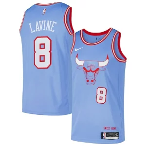 Estupendo Magnífico Lujoso Zach LaVine Chicago Bulls Nike Swingman Player Jersey City Edition Blue  para los verdaderos seguidores