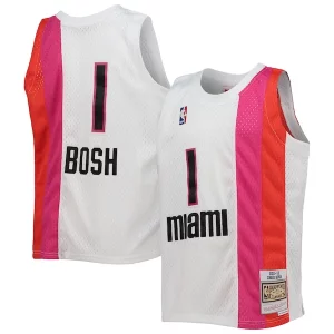 Encantador Comodo Chris Bosh Miami Heat Youth 2011/12 Hardwood Classics Swingman Jersey White  para los verdaderos seguidores