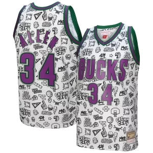 Estupendo Ray Allen Milwaukee Bucks 2000/01 Swingman Jersey White  para los verdaderos seguidores